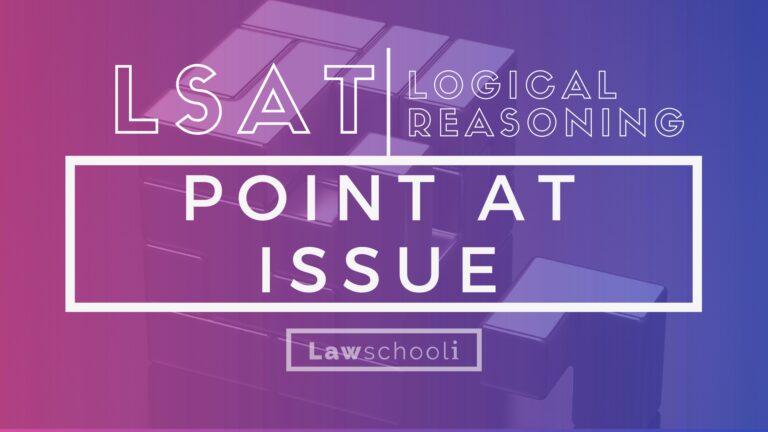 LSAT LR point at issue questions