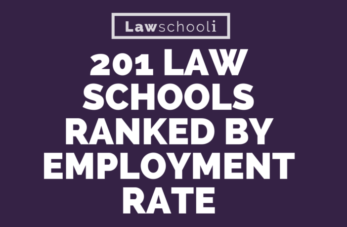 201 Law Schools Ranked By Full Time Employment Rate Law School